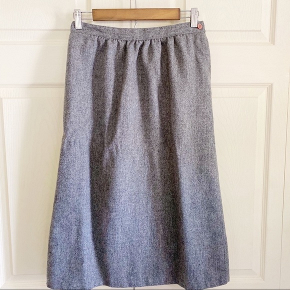 Vintage Radcliffe Gray Midi Length Wool Skirt - Picture 9 of 9